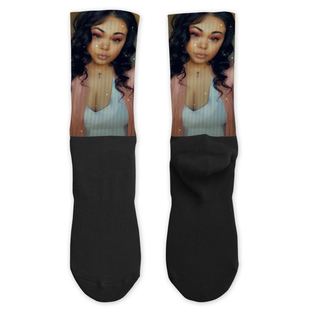 Unisex Custom Photo Cotton Athletic Novelty Socks